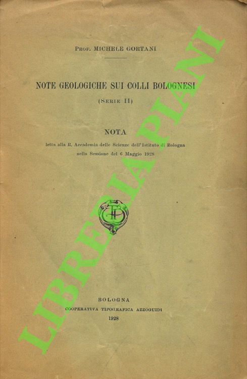 Note geologiche sui colli bolognesi (Serie II).