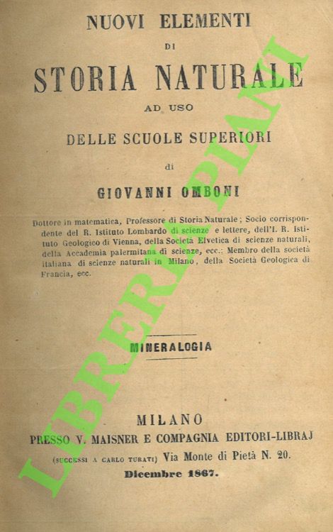Nuovi elementi di storia naturale ad uso delle scuole superiori. …