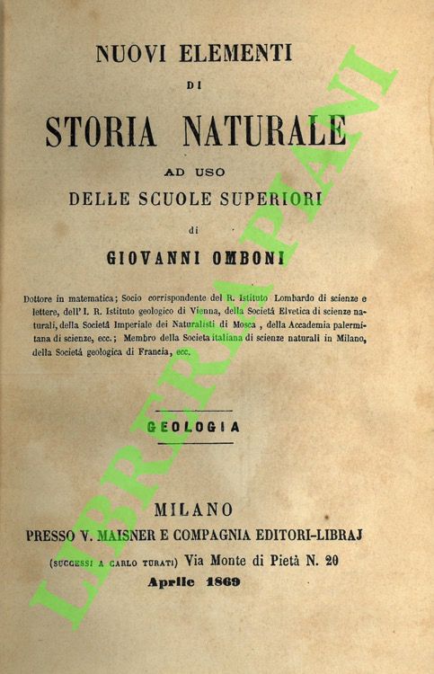 Nuovi elementi di storia naturale ad uso delle scuole superiori. …