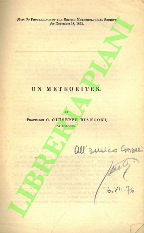 On meteorites.