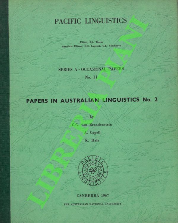 Papers in Australian Linguistics No. 2.