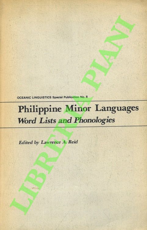 Philippine Minor Languages: Word Lists and Phonologies