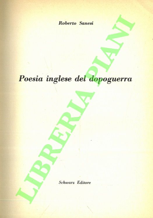 Poesia inglese del dopoguerra.