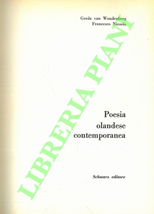 Poesia olandese contemporanea.