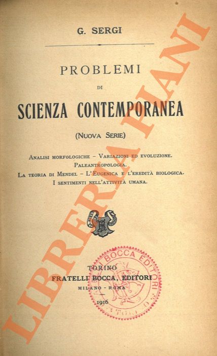 Problemi di Scienza contemporanea (Nuova Serie). Analisi morfologiche - Variazioni …