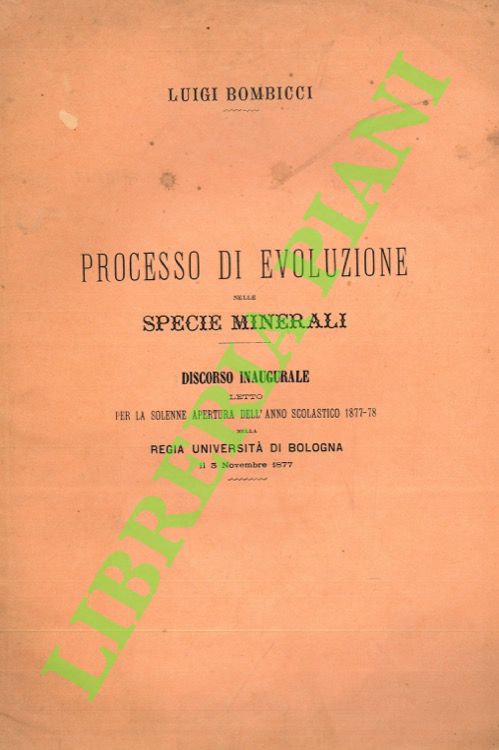 Processo di evoluzione nelle specie minerali.