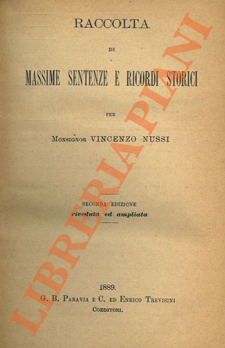 Raccolta di massime, sentenze e ricordi storici.