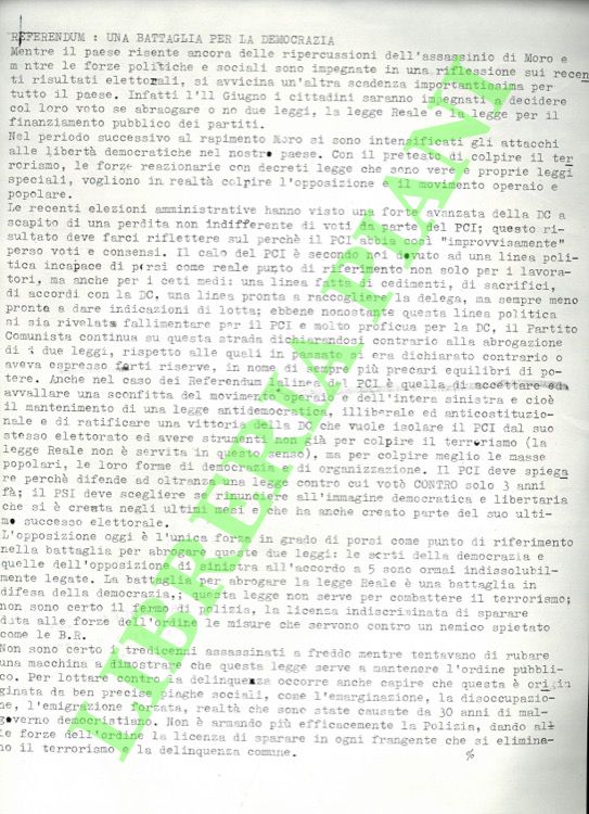 Referendum, una battaglia per la democrazia.