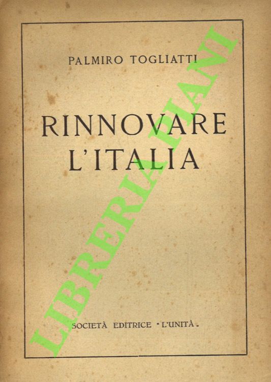 Rinnovare l'Italia.
