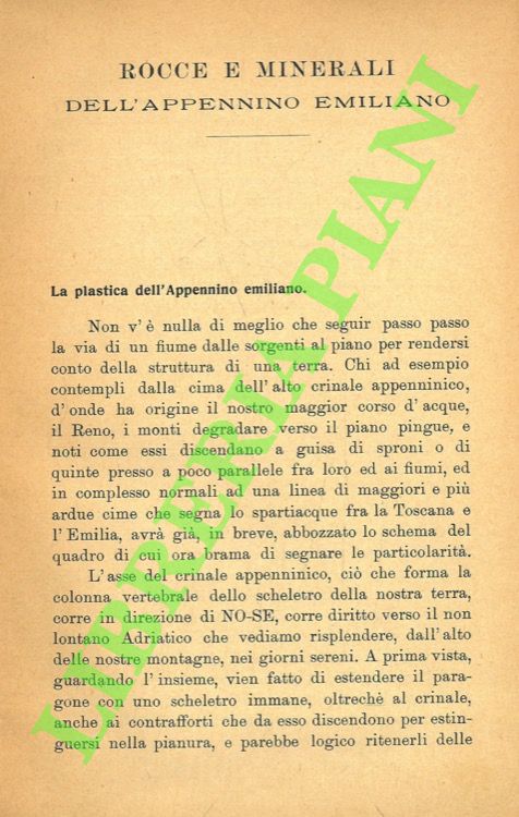 Rocce e minerali dell'Appennino emiliano. Schizzo geologico a commento di …