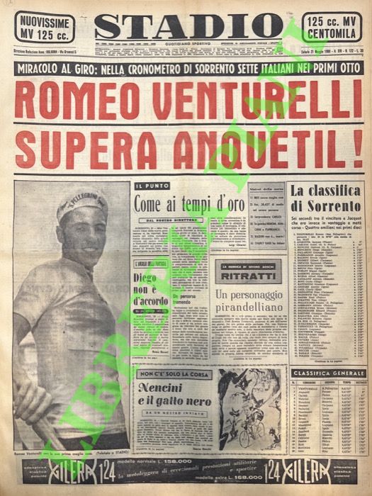 Romeo Venturelli supera Anquetil! Miracolo al Giro: nella cronometro di …