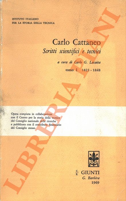 Scritti scientifici e tecnici. Tomo I. 1823-1848.