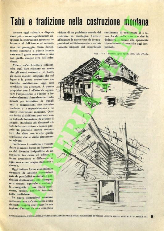 Tabù e tradizione nella costruzione montana.