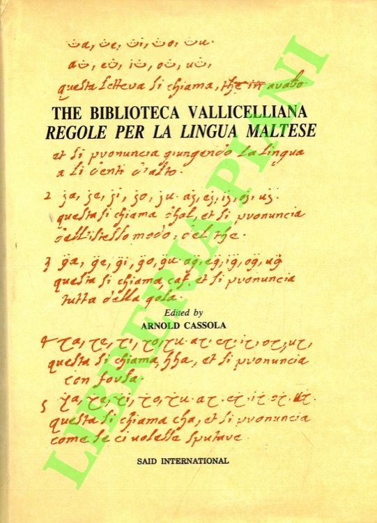 The Biblioteca Vallicelliana - Regole per la lingua maltese.