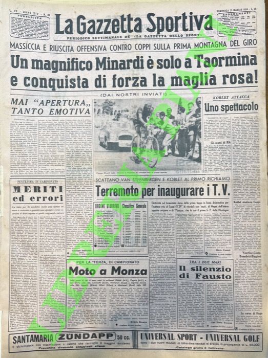 Un magnifico Minardi è solo a Taormina e conquista di …