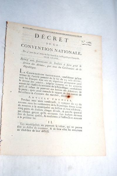 DÉCRET DE LA CONVENTION NATIONALE, du 4e. Jour du 2e. …