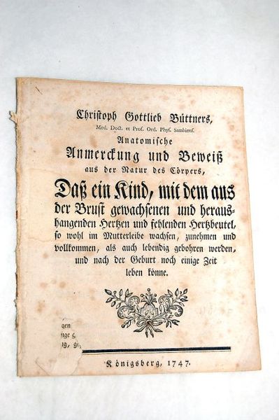 Anatomische Anmerckung und Beweiß aus der Natur des Cörpers, Daß …