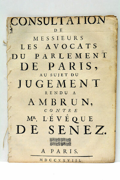 Consultation de Messieurs les Avocats du Parlement de Paris, au …
