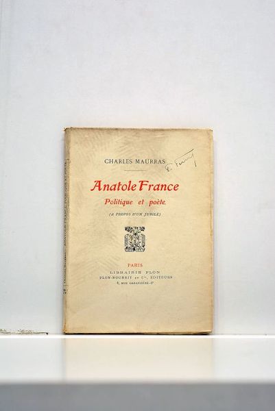 Anatole France, politique et poète (à propòs d'un jubilé).