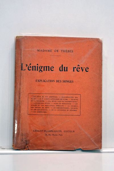 L'énigme du rêve. Explication des songes.