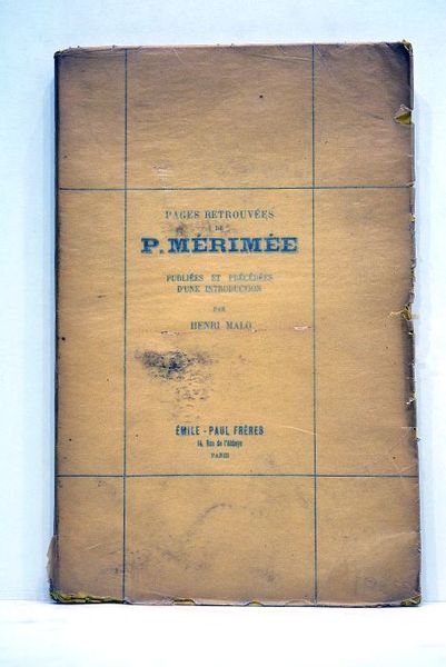 Pages retrouvées. Publiées et précédées d'une introduction par Henri Malo.