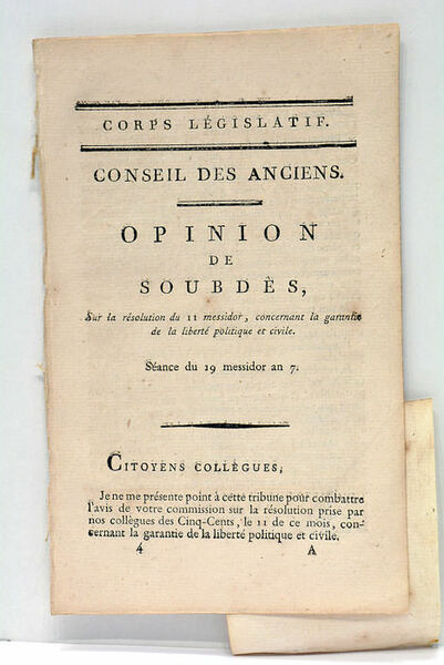 Opinion sur la résolution du 11 messidor, concernant la garantie …