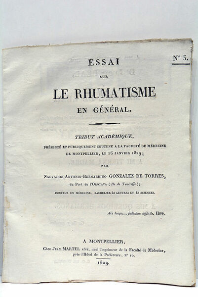 Essai sur le Rhumatisme en général.