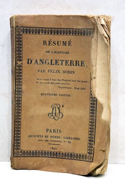 Résumé de l'histoire d'Anglaterre. Quatrième édition, corrigée.