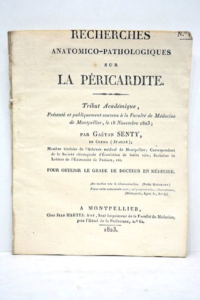 Recherches anatomico-pathologiques sur la péricardite. Tribut académique présenté et publiquement …