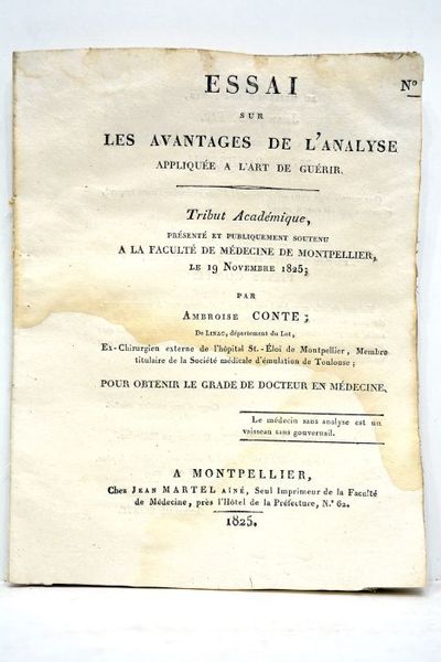 Essai sur les avantages de l'analyse appliquée à l'art de …
