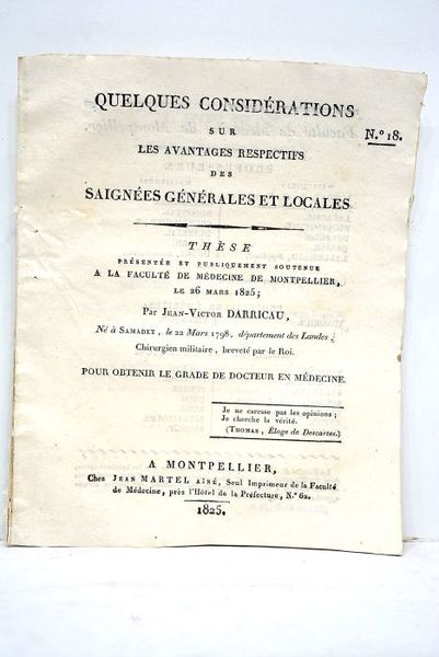Quelques considérations sur les avantages respectifs des saignées générales et …
