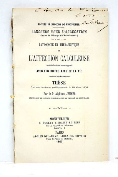 Faculté de Médecine de Montpellier. Concours pour l'agrégation (Section de …