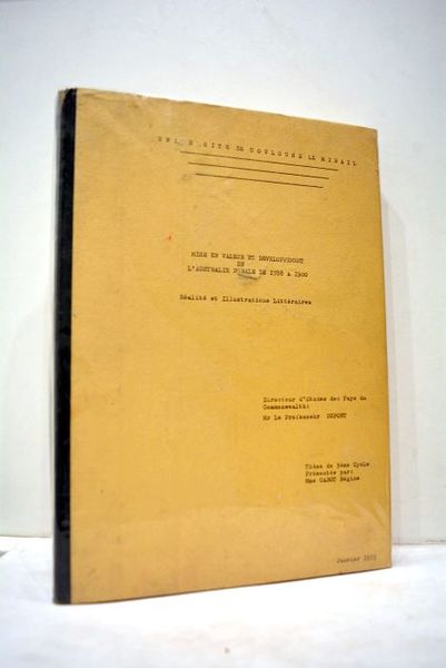 Mise en valeur et développement de l'Australie rurale de 1788 …