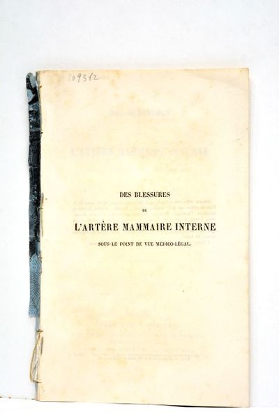 Des blessures de l'artère mammaire interne sous le point de …