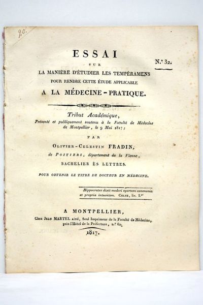 Essai sur la manière d'étudier les tempéramens pour rendre cette …