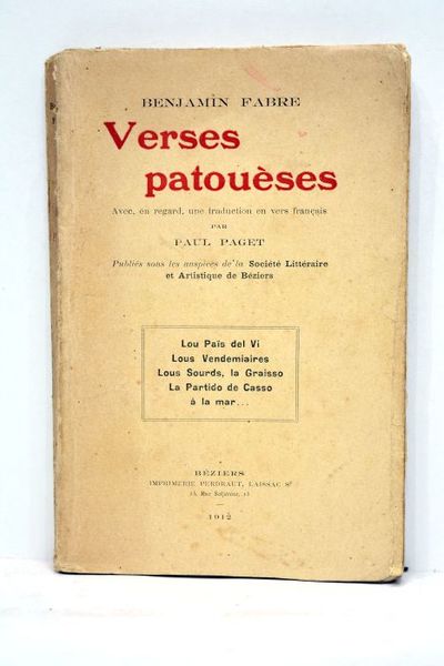 Verses patouèses. Avec, en regard, une traduction en vers français …