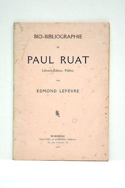 Bio-bibliographie de Paul Ruat.