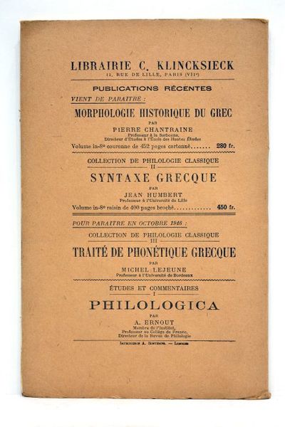 BULLETIN de la Société de Linguistique de Paris. Tome quarante-deuxième …