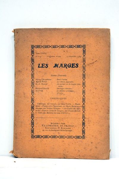 MARGES (Les). Tome XXVIII. Nº-14.