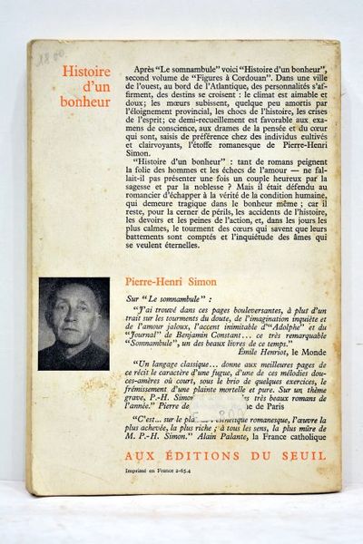 Figures à Cordouan. II. Histoire d'un bonheur. Roman.