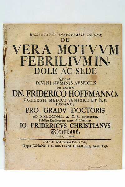 Dissertatio Inauguralis Medica de Vera Motuum Febreiliumindole Ac Sede quam …