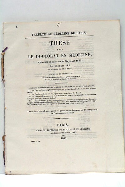 Thèse pour le Doctorat en Médecine présentée et soutenue le …