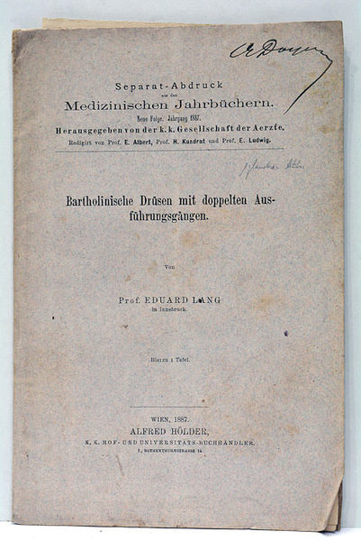 Bartholinische Drüsen mit doppelten Ausführungsgängen.