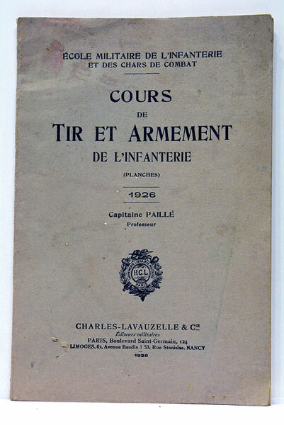 Cours de tir et armement de l'infanterie.