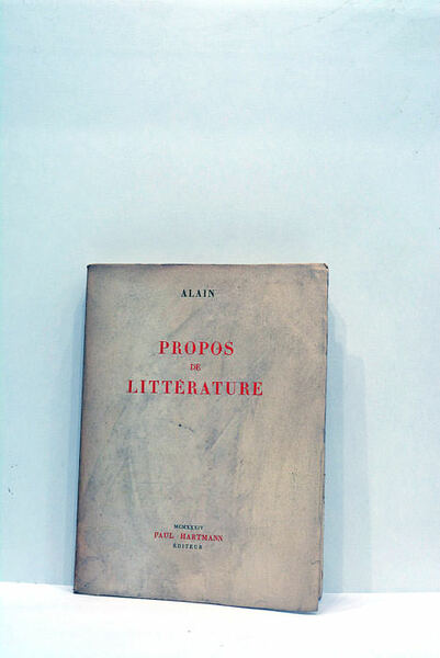 Propos de littérature.