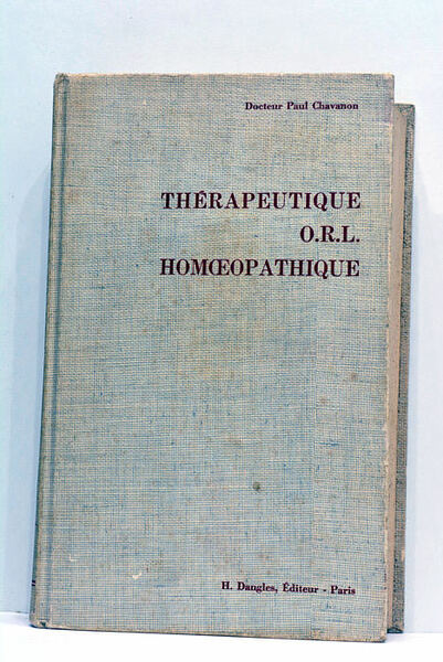 Thérapeutique O.R.L. Homoeopathique. 25 clichés et schémas.