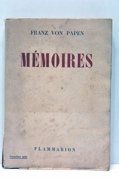 Mémoires. Traduit de l'allemand par Max Roth.