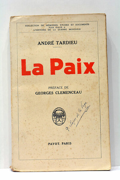 La Paix. Préface de Georges Clémenceau.