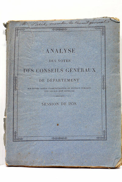 ANALYSE DES VOTES DES CONSEILS GÉNÉRAUX DE DÉPARTEMENT SUR DIVERS …