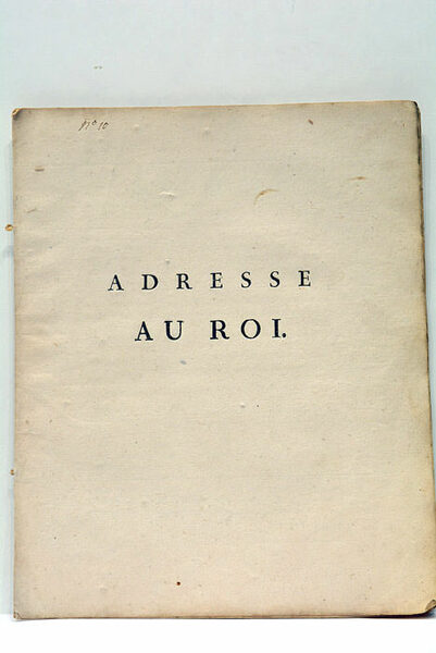 ADRESSE AU ROI.